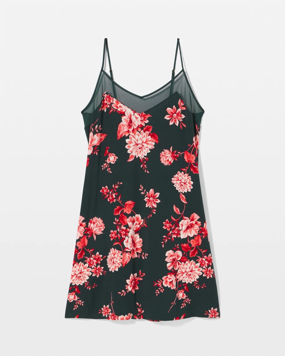 Soma / Mesh Trim Chemise COTTAGE FLORAL GREEN