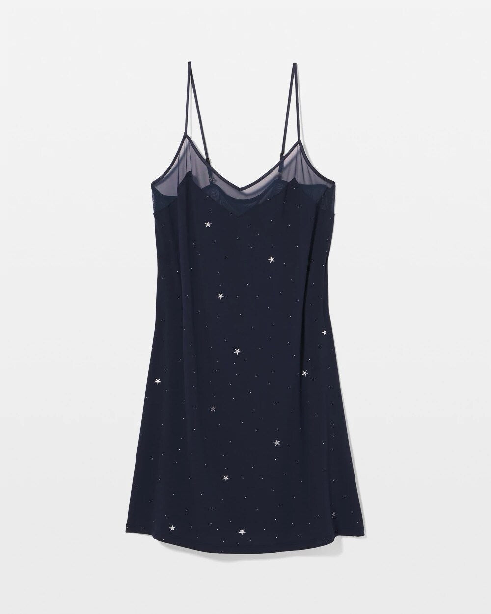 Soma / Mesh Trim Chemise SILVER DEW DROP/NAVY