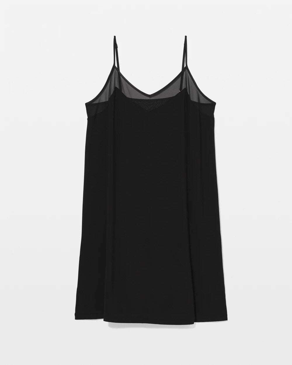 Soma / Mesh Trim Chemise BLACK