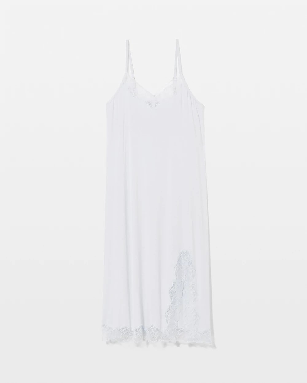 Soma / Lace-Trim Midi Gown BLUE MIST