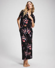 Soma / Ankle Pajama Pants FLORAL DREAMS BLACK