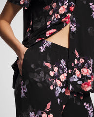 Soma / Ankle Pajama Pants FLORAL DREAMS BLACK