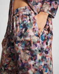 Soma / Ankle Pajama Pants PETAL MOSAIC PETROL