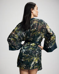 Soma / Soma’s Sexiest Silk Burnout Robe FERN FANTASY DARK HARBOUR