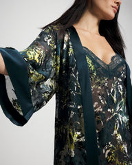 Soma / Soma’s Sexiest Silk Burnout Robe FERN FANTASY DARK HARBOUR