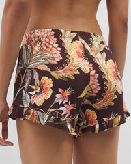 Soma / Ruffle Pajama Shorts PARROT-DISO PLUME G PLUM