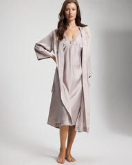 Soma / Lace Long Robe GRAY GLASS