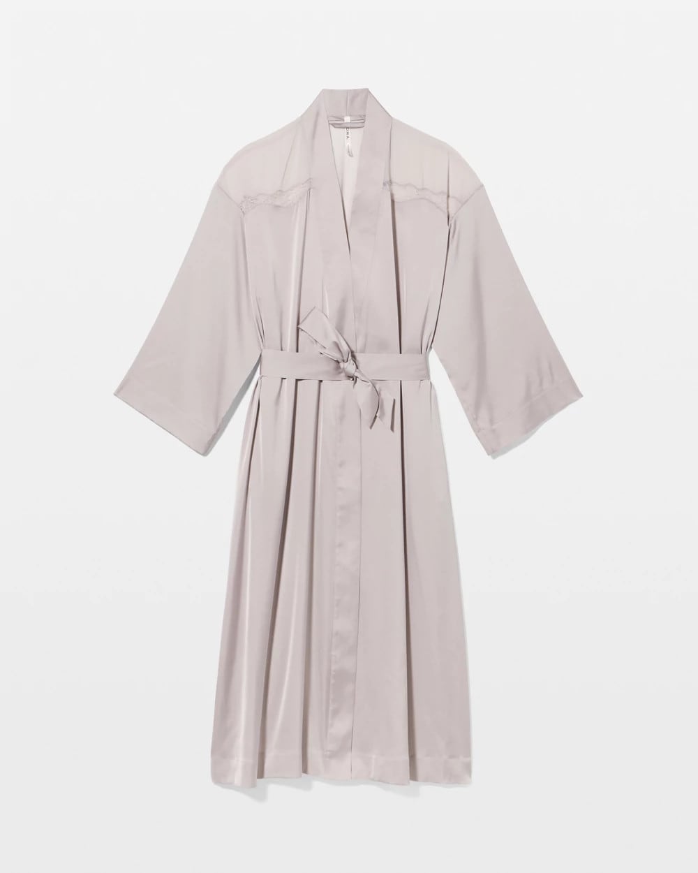 Soma / Lace Long Robe GRAY GLASS