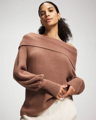 Soma / Premier Knit off the Shoulder Sweater CARDAMOM