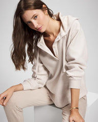 Soma / Cloud Fleece Oversized Hooded Sweater HEATHER SHELL