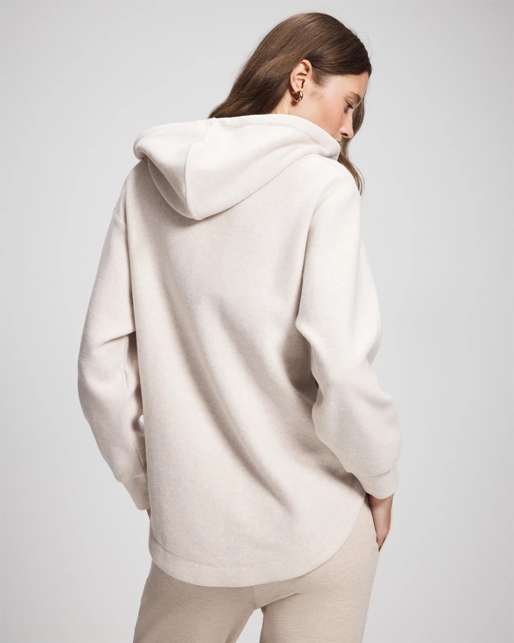 Soma / Cloud Fleece Oversized Hooded Sweater HEATHER SHELL