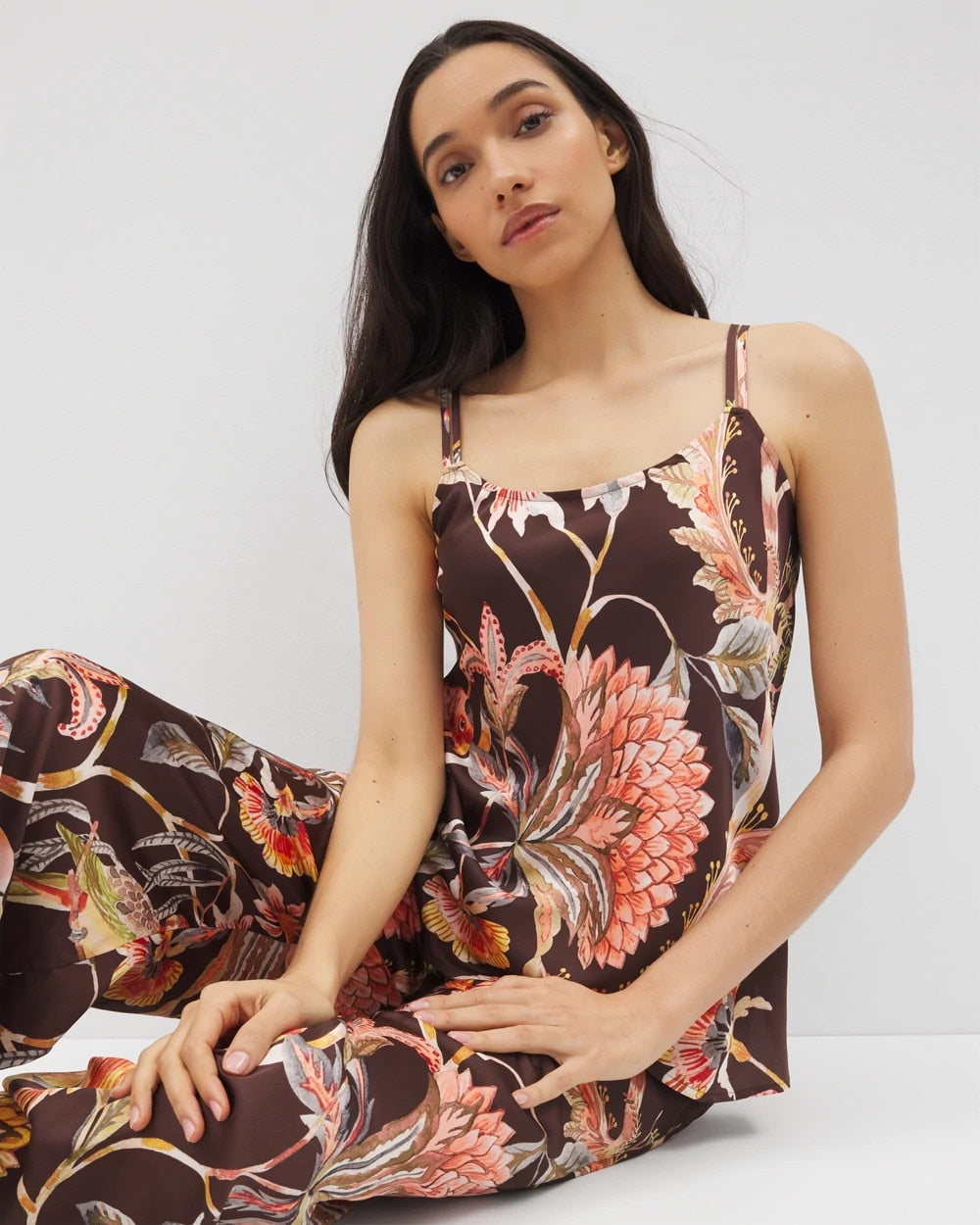 Soma / Double Strap Pajama Cami PARROT-DISO PLUME G FR