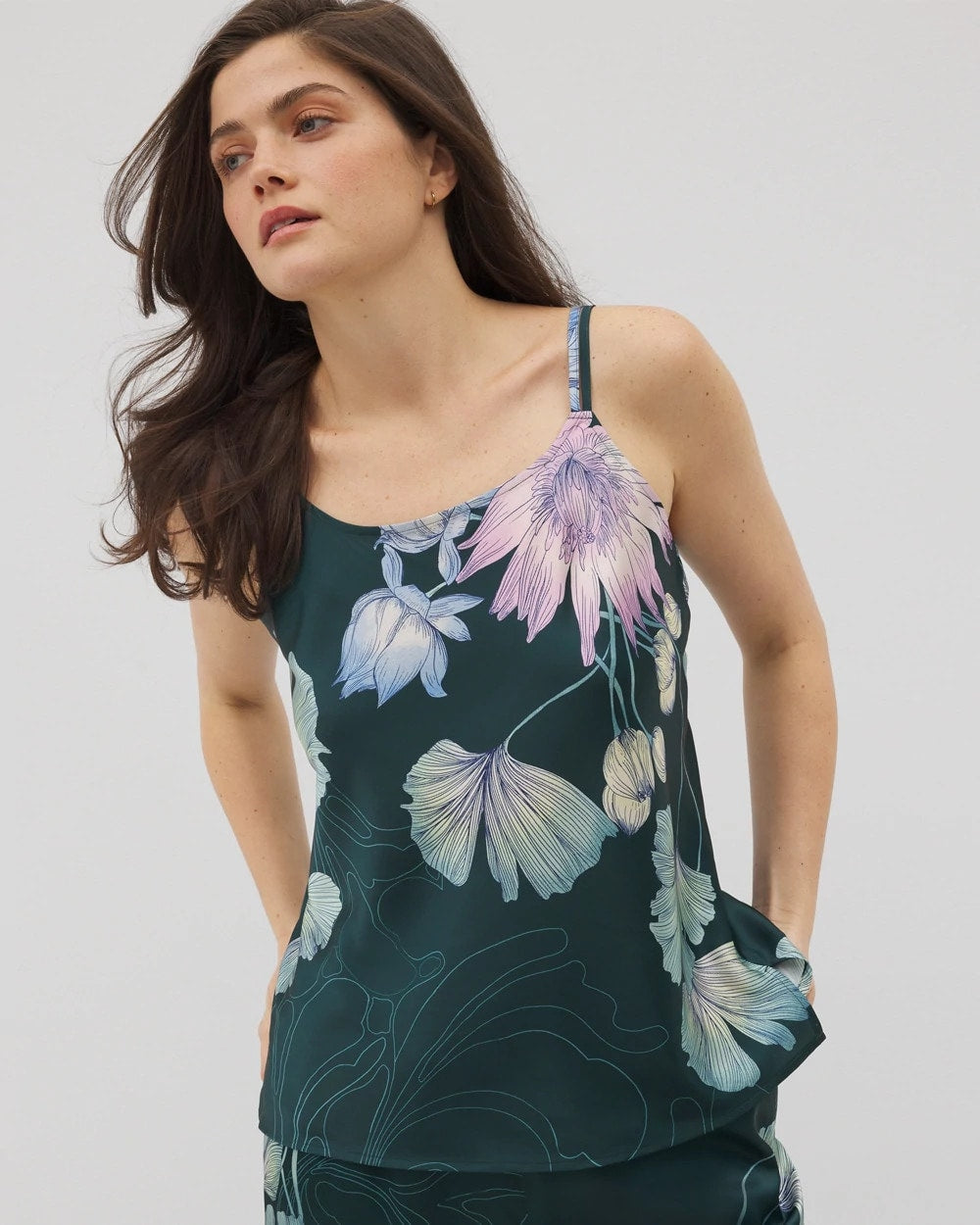 Soma / Double Strap Pajama Cami HAVEN BOTANICAL P DRK SEA