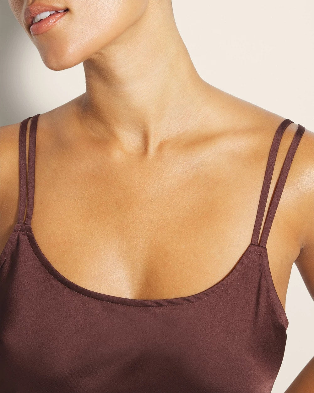 Soma / Double Strap Pajama Cami MOCHA