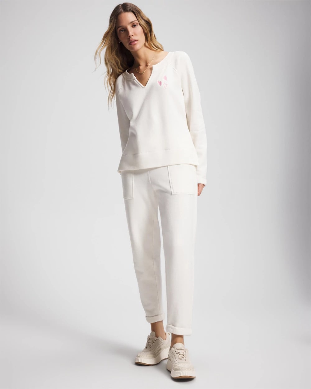 Soma / Essential Terry V-Neck Sweatshirt SHEA