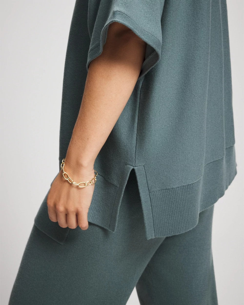Soma / Premier Knit Sweater Collared Top BLUE INSTINCT
