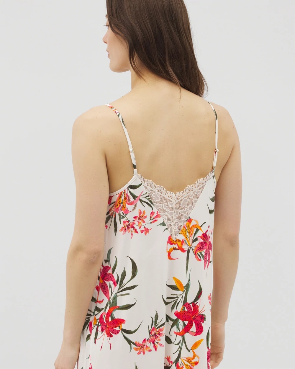 Soma / Lace Trim Chemise LE TIGRE FLORA CHAMPAGNE