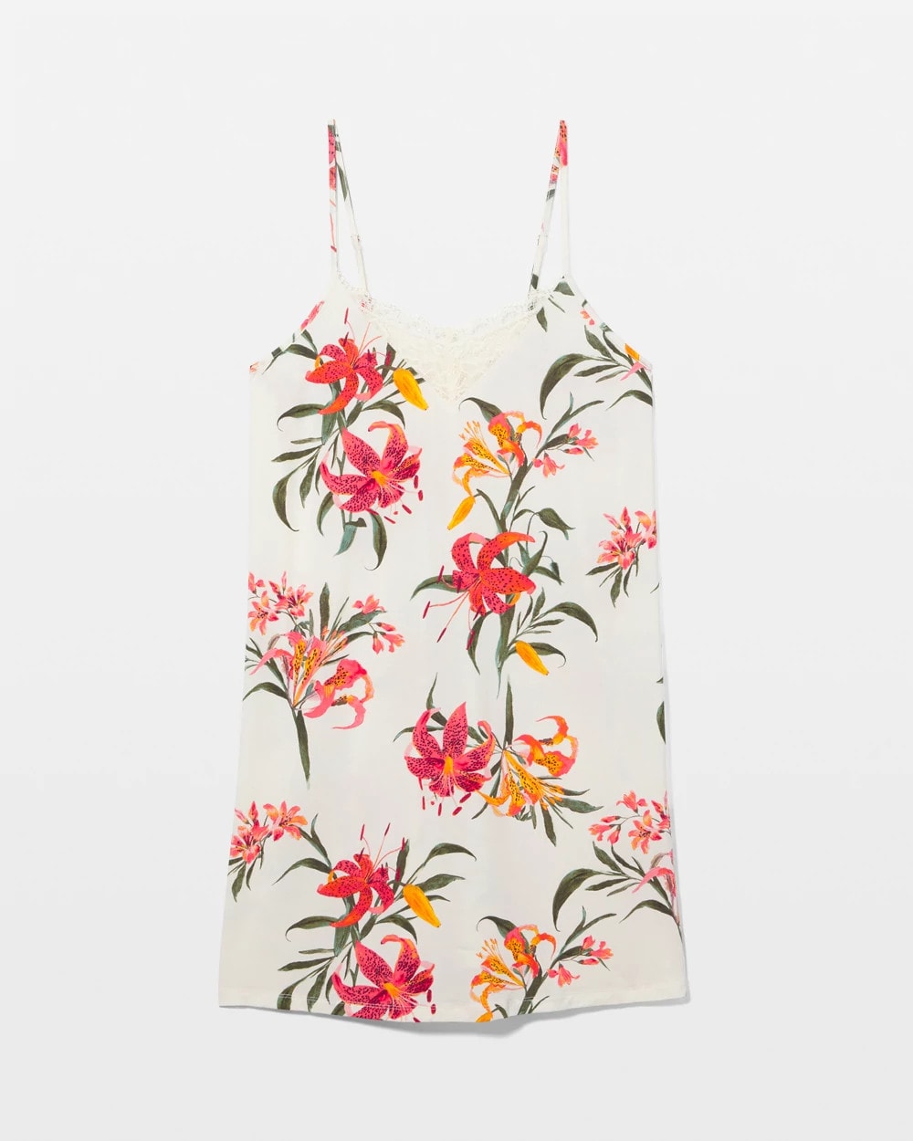 Soma / Lace Trim Chemise LE TIGRE FLORA CHAMPAGNE