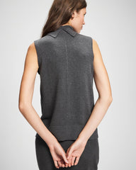 Soma / Premier Knit Sweater Turtleneck Sleeveless Top HEATHER QUARTZ