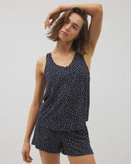 Soma / Printed V-Neck Pajama Tank DOT OBSESSED NAVY