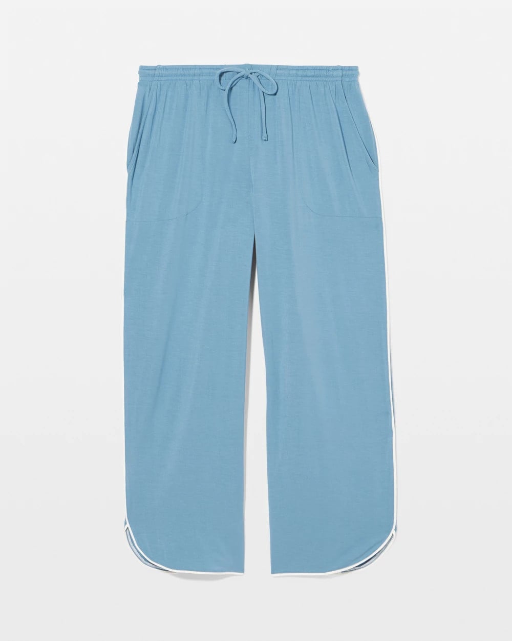 Soma / Solid Piped Crop Pajama Pant BLUE HEAVEN