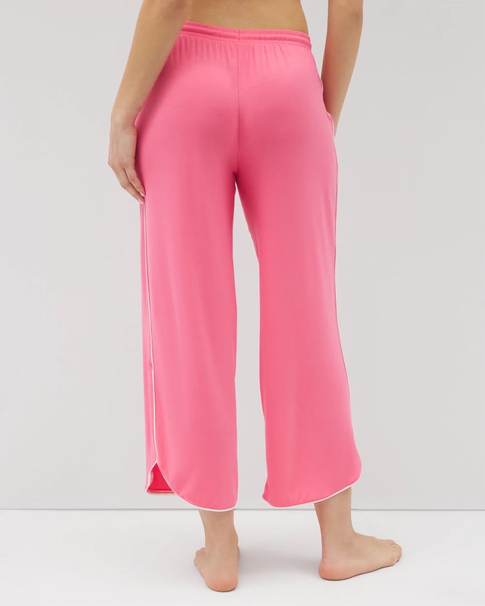 Soma / Solid Piped Crop Pajama Pant CAMELLIA ROSE