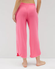 Soma / Solid Piped Crop Pajama Pant CAMELLIA ROSE