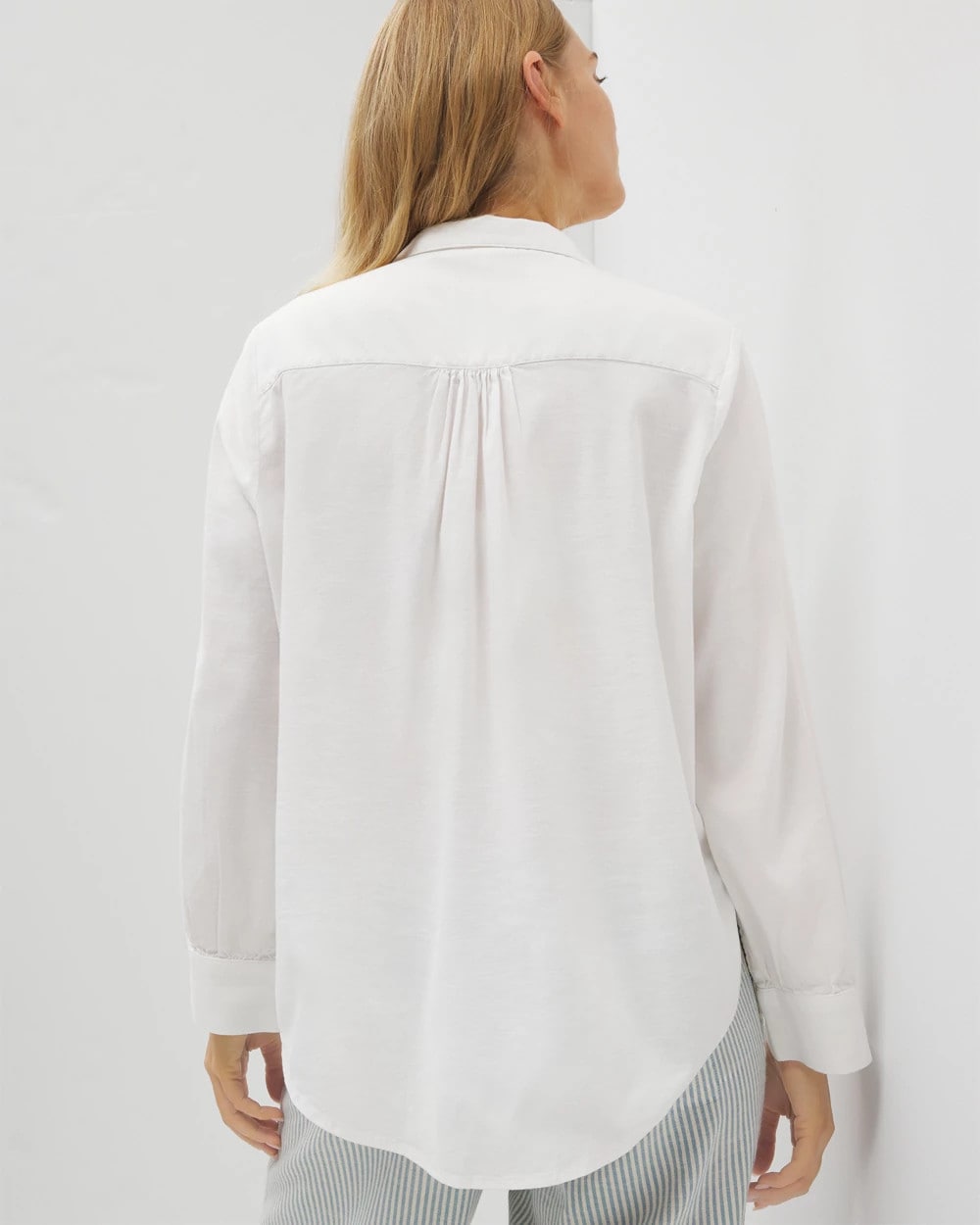 Soma / Beach Cotton Long Sleeve Button-Up OPTIC WHITE