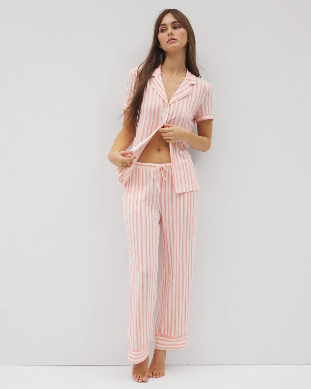 Soma / Printed Pajama Pants SUNNY STRIPES CHAMPAGNE