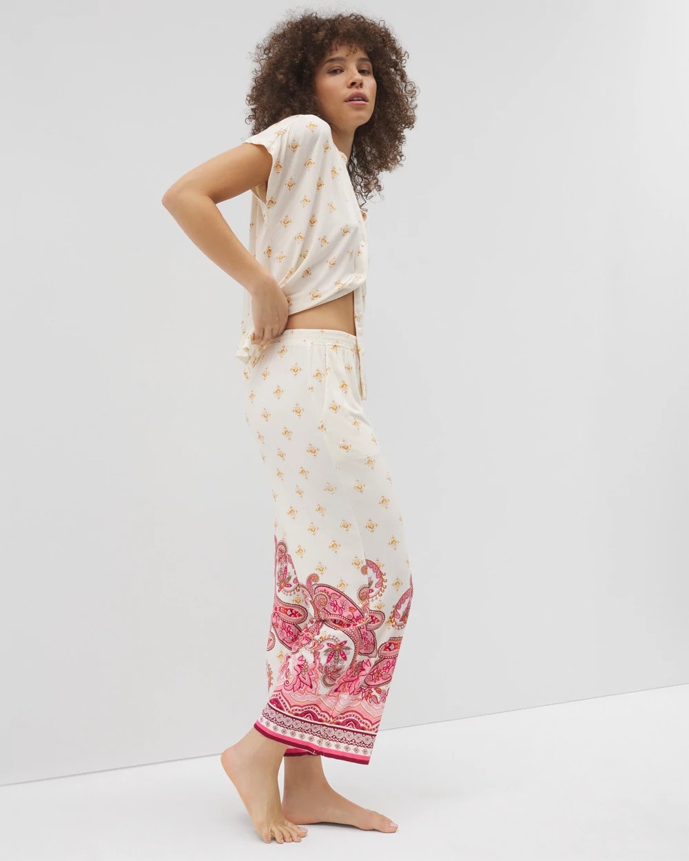 Soma / Cropped Pajama Pants KASHMIR PAISLEY PLCD CH
