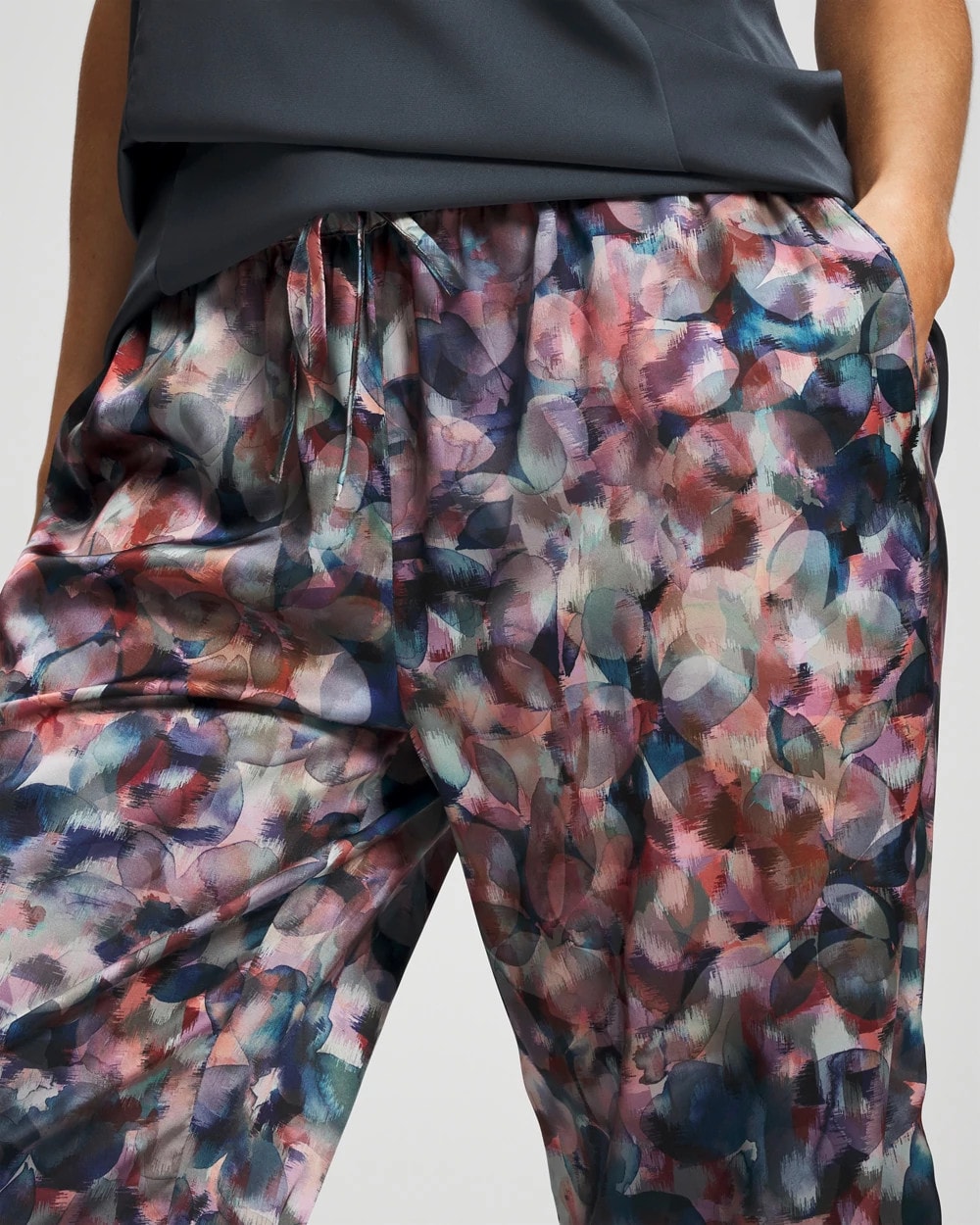 Soma / Piped Pajama Pant PETAL MOSAIC PETROL