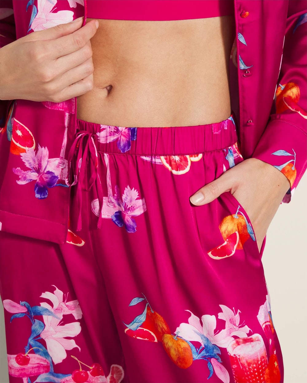 Soma / Piped Pajama Pant ORANGE YOU GLAD PINK COSM