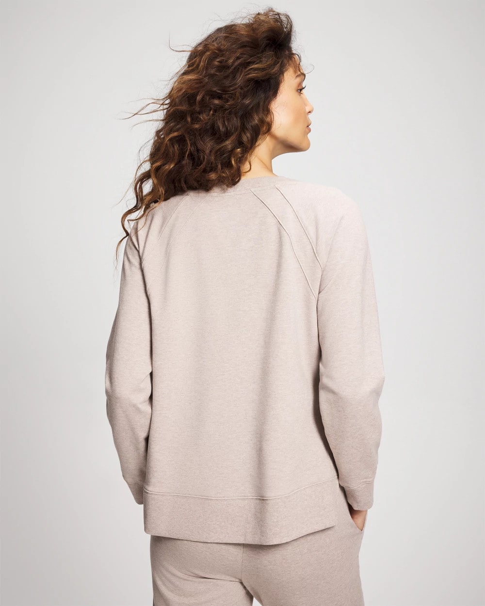 Soma / Essential Terry Crewneck Sweatshirt HEATHER MINK