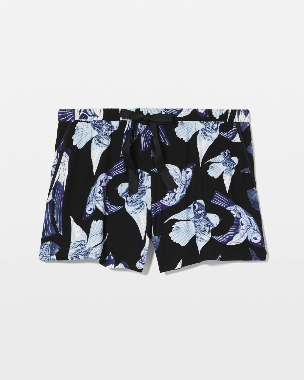 Soma / Satin Trim Pajama Short WHIMSICAL WINGS BLK MID