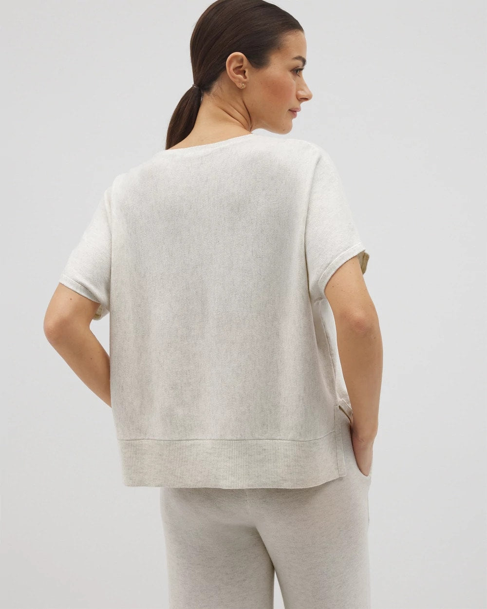 Soma / Dolman Sweater Top HEATHER CRYSTAL