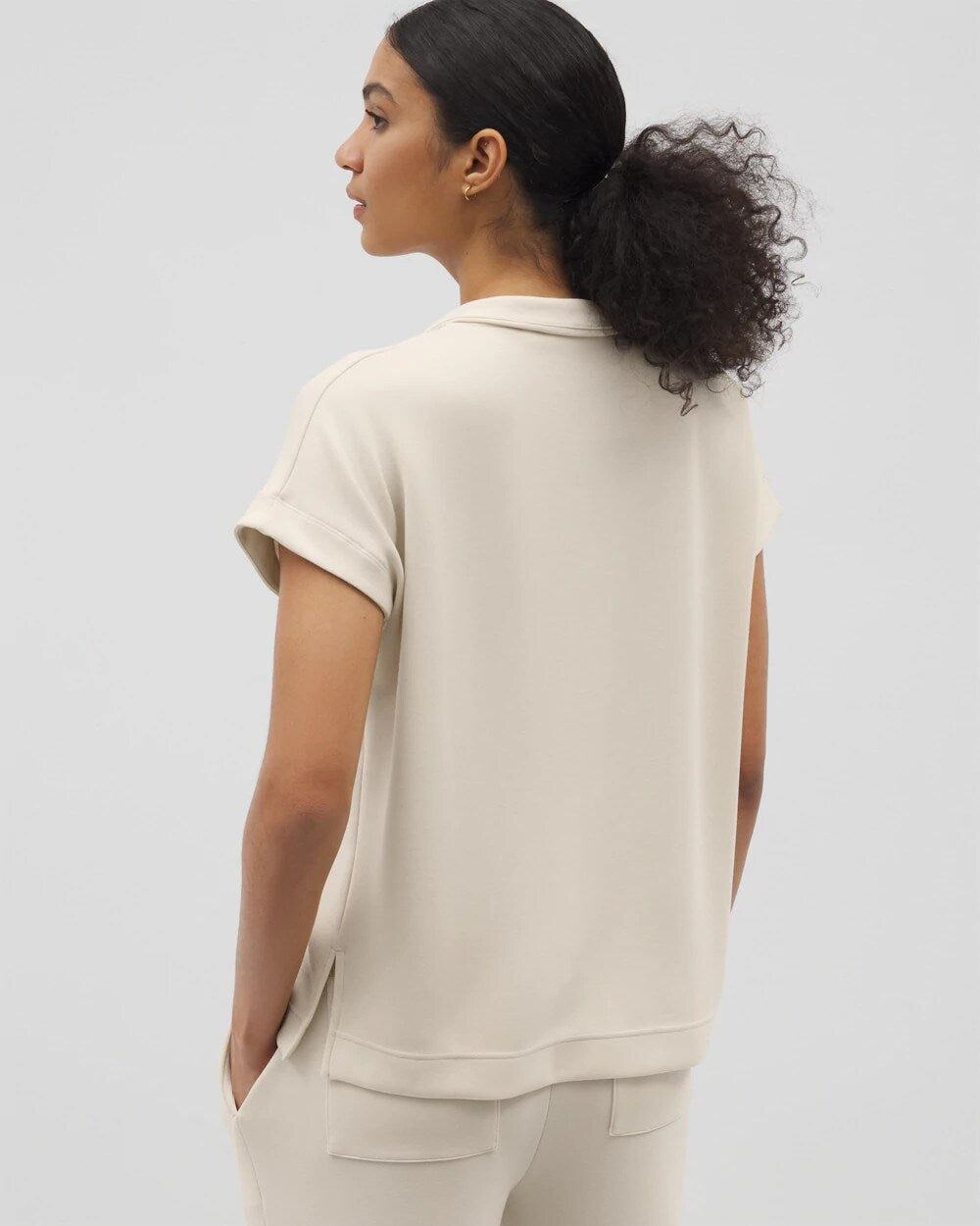 Soma / Quarter Zip Top PARCHMENT