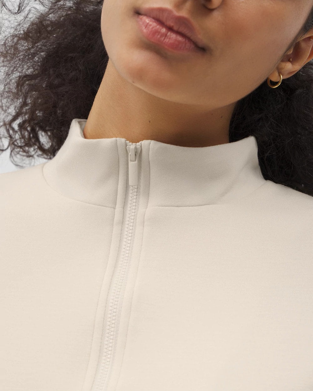 Soma / Quarter Zip Top PARCHMENT