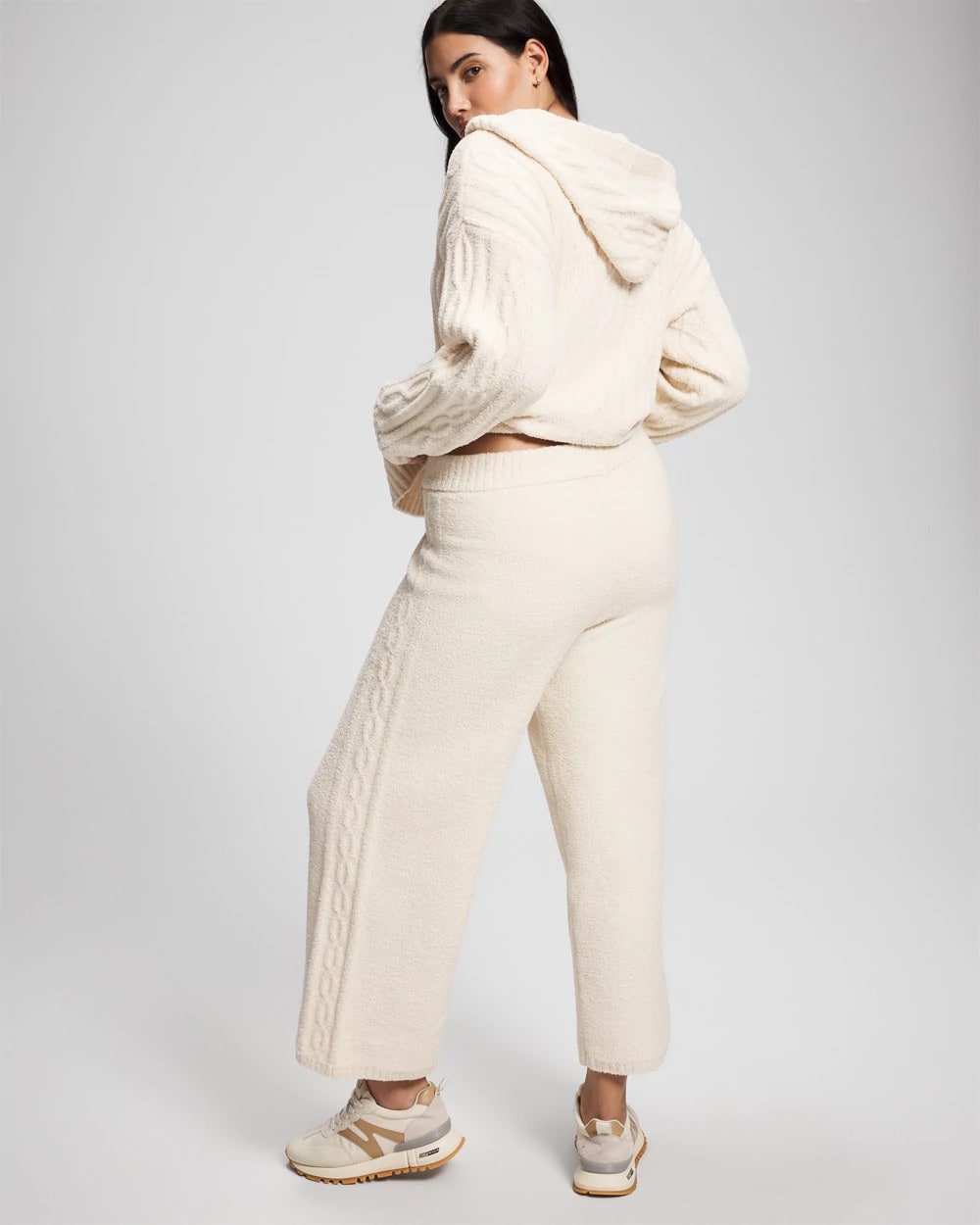 Soma / Cable Knit Plush Ankle Pant PARCHMENT