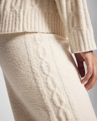 Soma / Cable Knit Plush Ankle Pant PARCHMENT