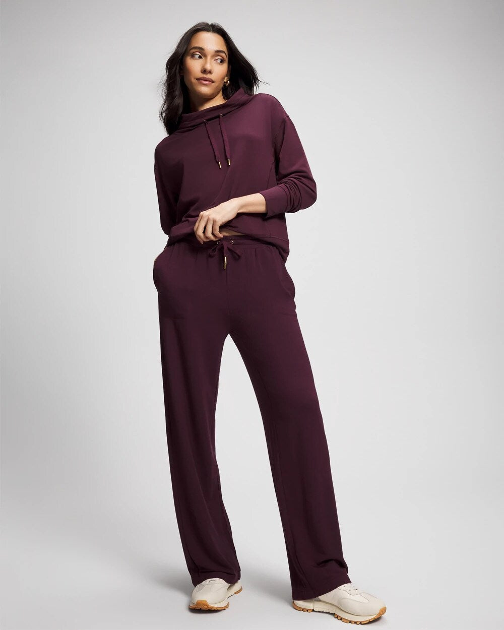Soma / Ultrasoft Fleece Straight Leg Pant MERLOT