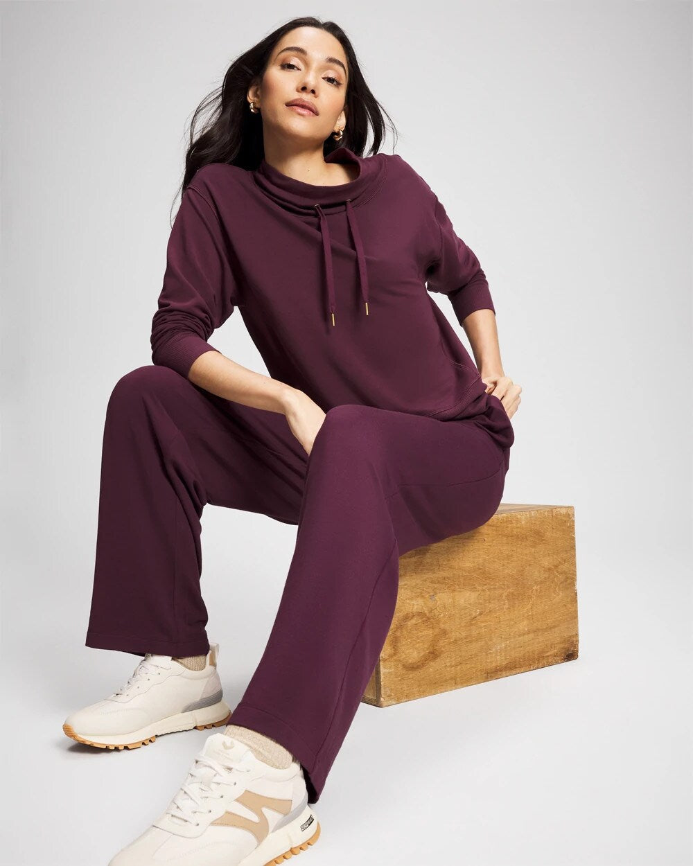 Soma / Ultrasoft Fleece Straight Leg Pant MERLOT