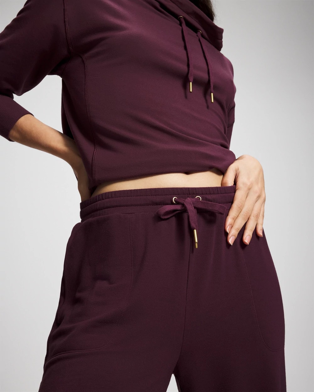 Soma / Ultrasoft Fleece Straight Leg Pant MERLOT