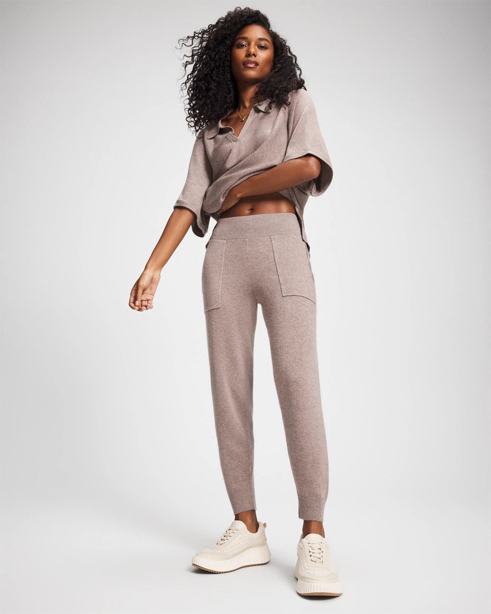 Soma / Premier Knit Sweater Jogger HEATHER FAWN