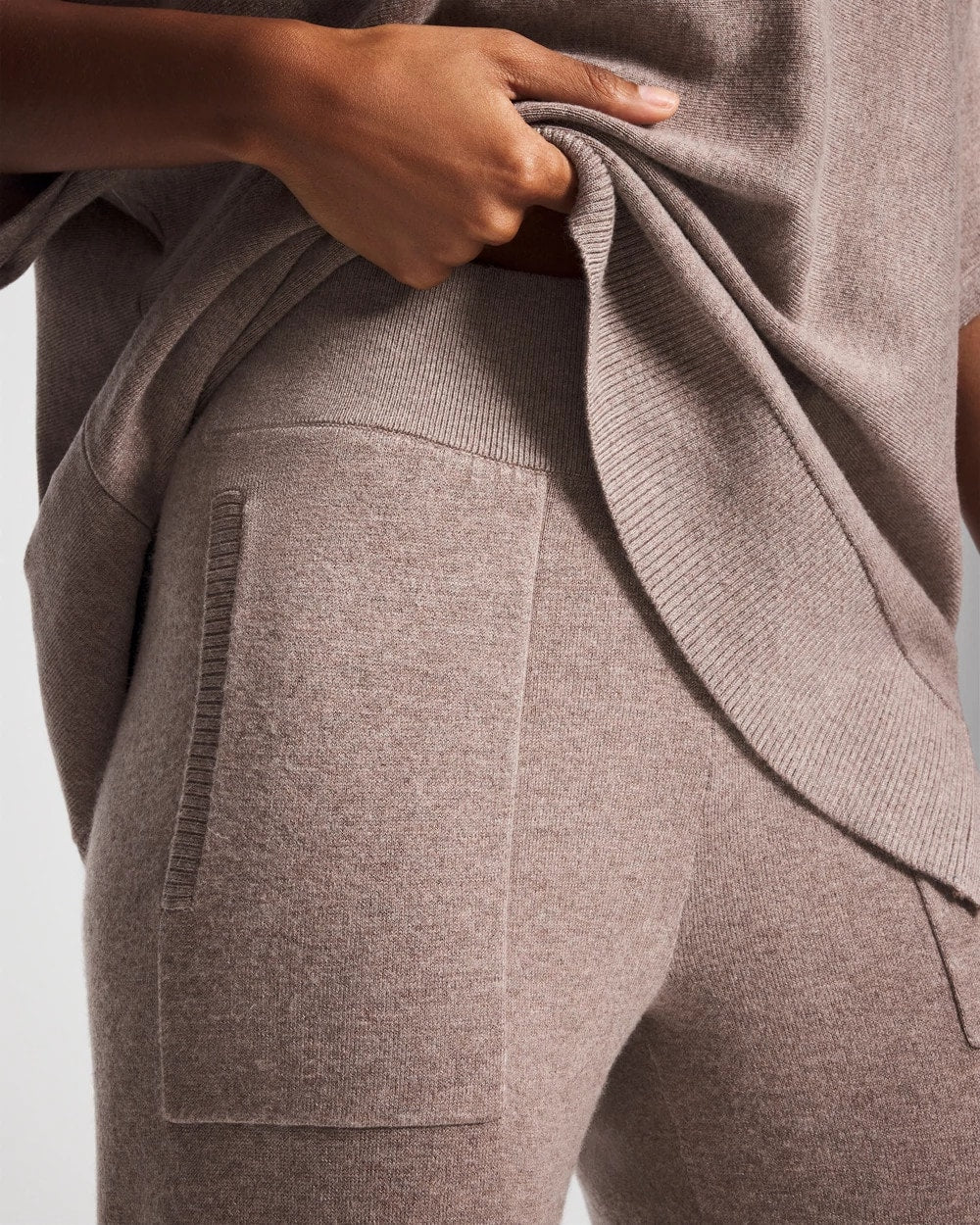 Soma / Premier Knit Sweater Jogger HEATHER FAWN