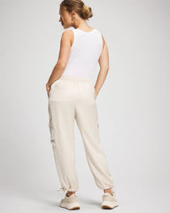 Soma / Satin Relaxed Cargo Pant PARCHMENT