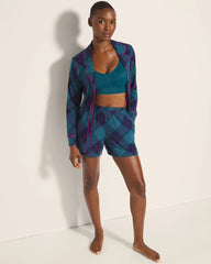 Soma / Pajama Shorts BUNDLE UP PLAID BIAS TEAL