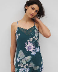 Soma / Lace Trim Pajama Cami HAVEN BOTANICAL DARK SEA