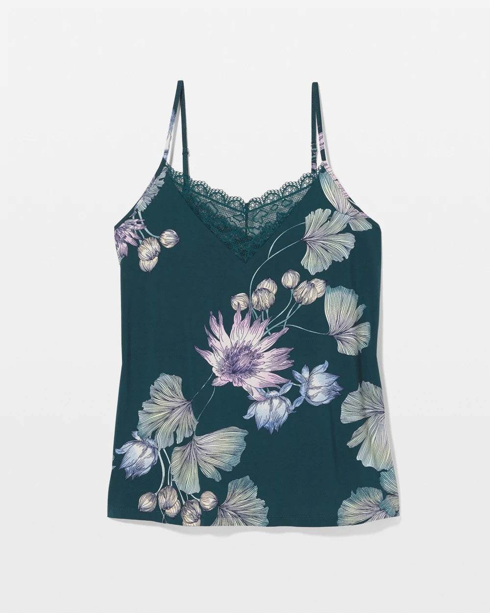 Soma / Lace Trim Pajama Cami HAVEN BOTANICAL DARK SEA