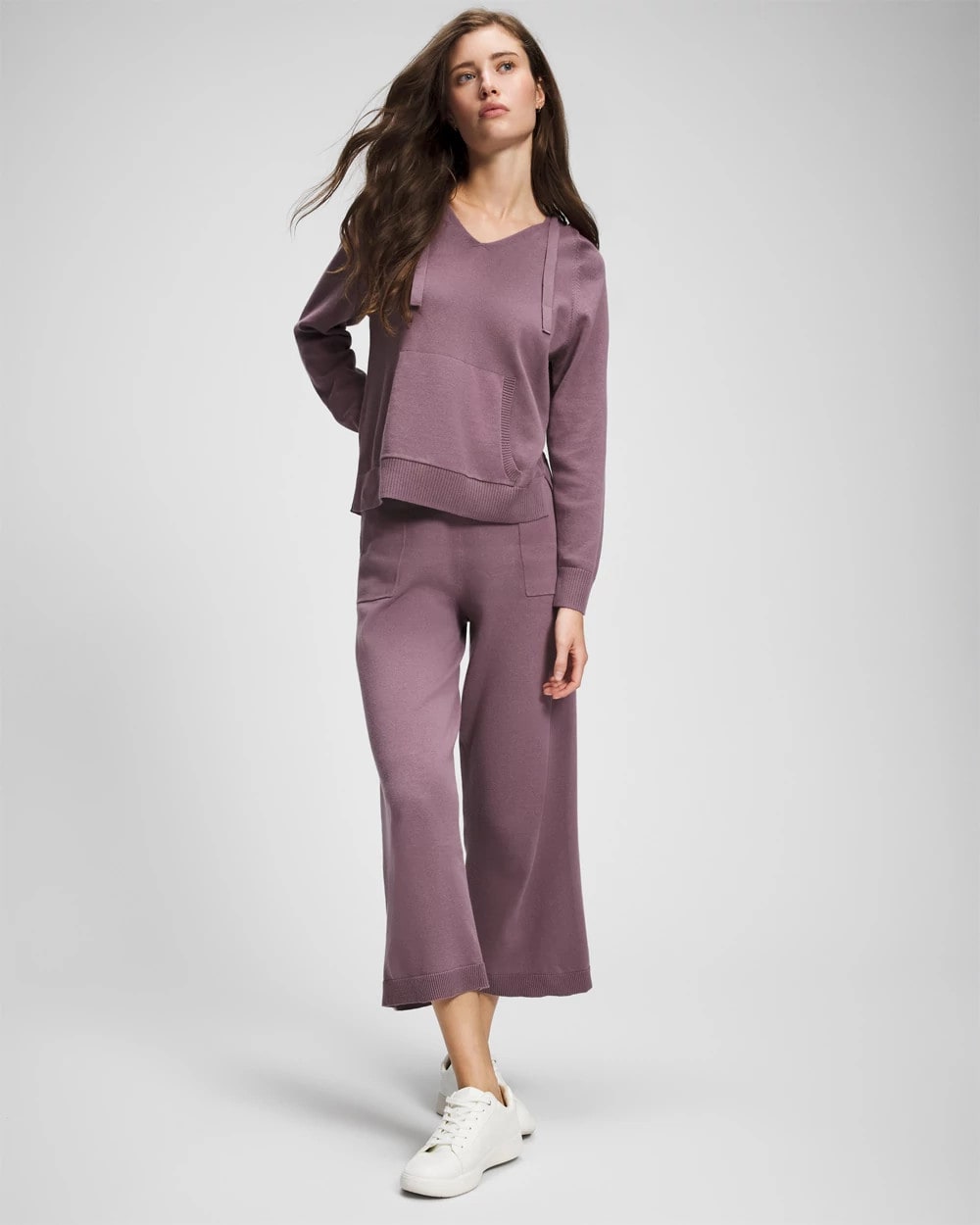 Soma / Cotton Sweater Crop Pant PURPLE FLINT
