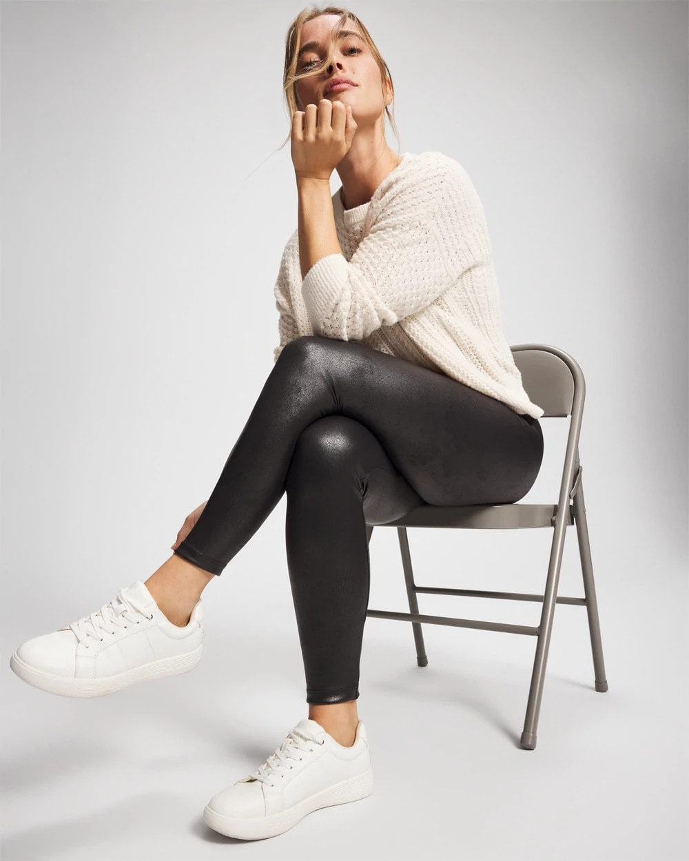 Soma / High Waist Faux Leather Legging BLACK